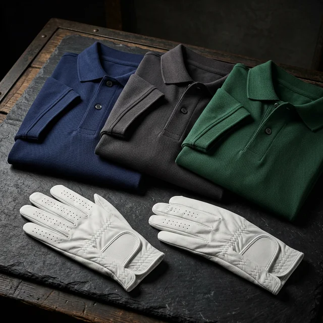 Premium Flamingo Sublimation Golf Polo and Gloves