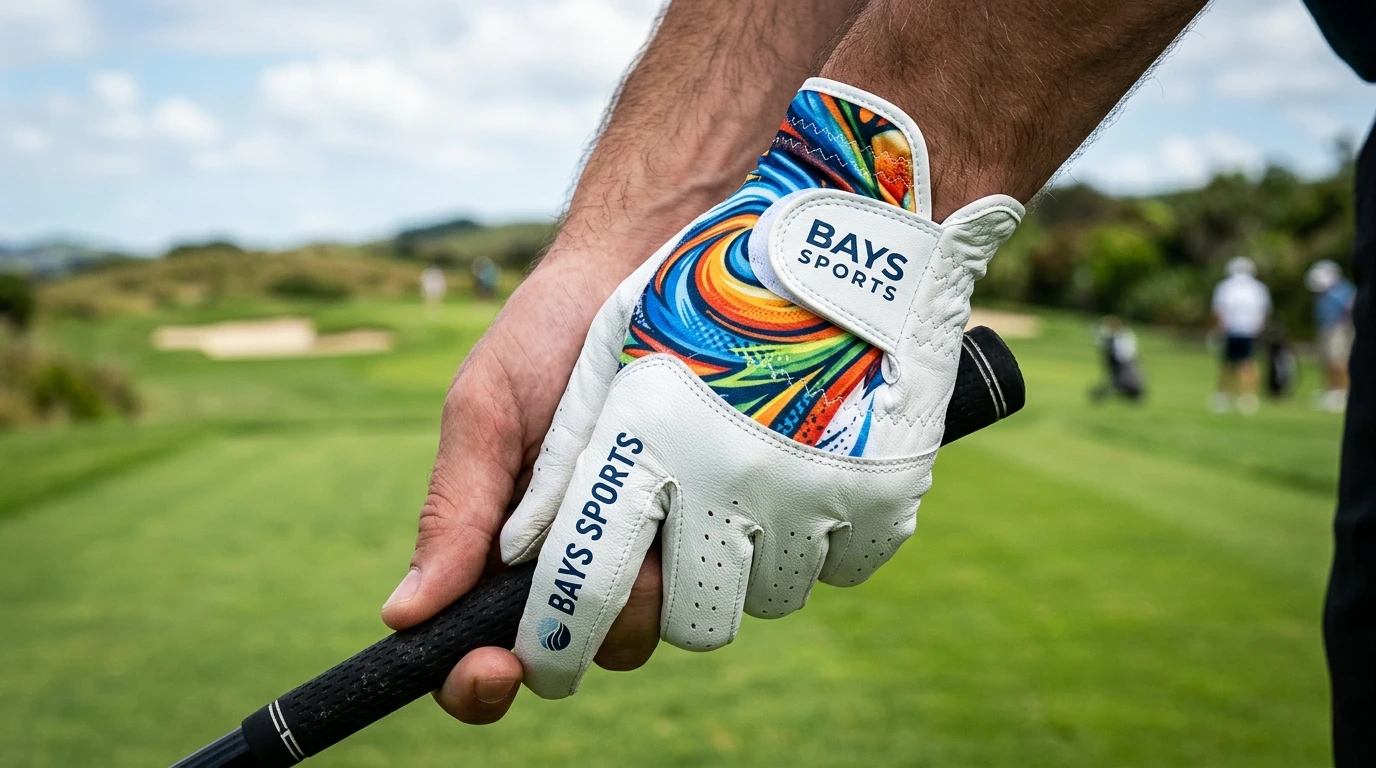 Sublimation printed golf glove detail