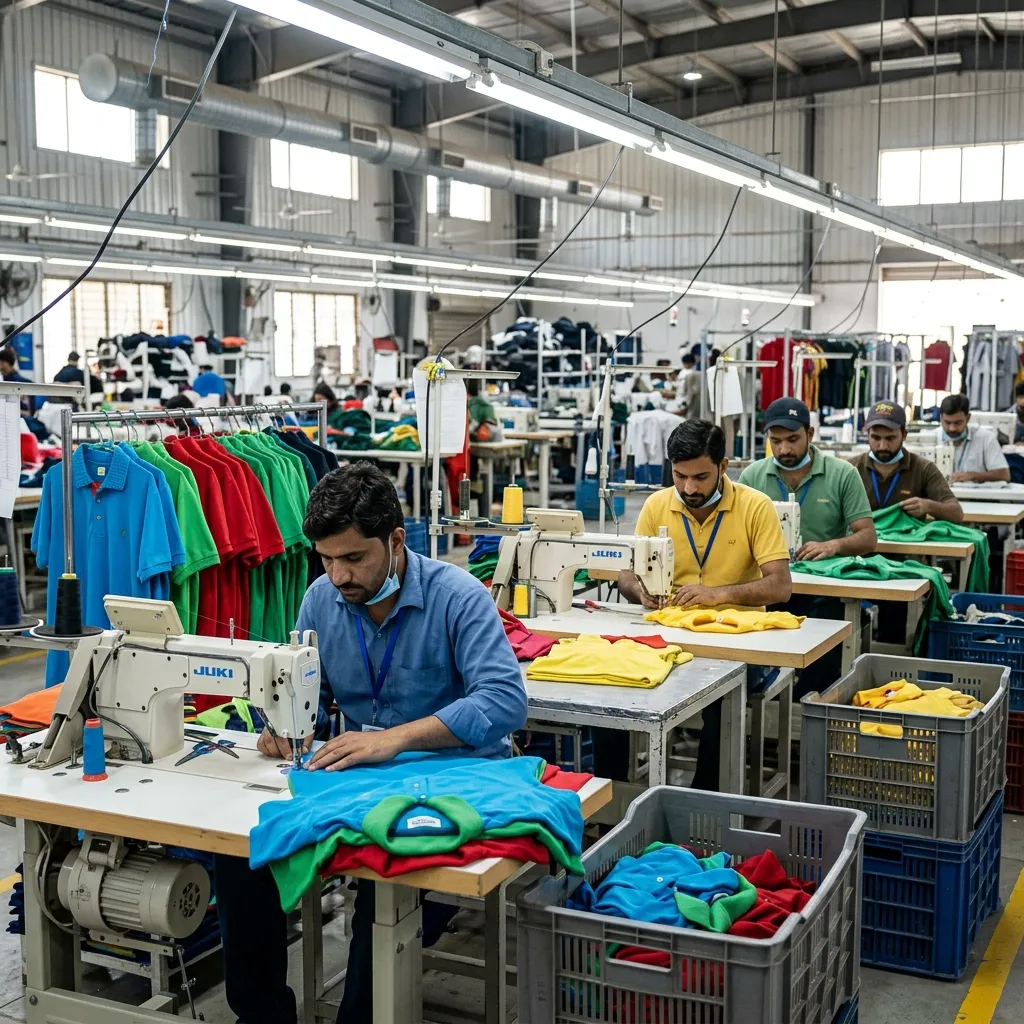 Golf Polo Manufacturing Process in Sialkot, Pakistan