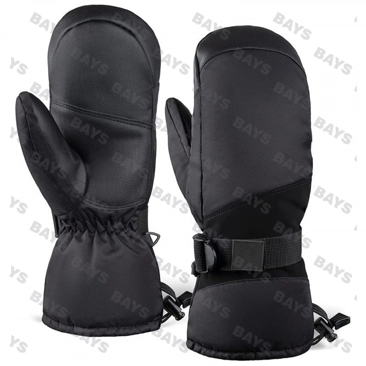Leather-Crafted Ski Mitten Gloves