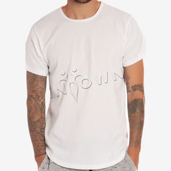 Curved Hem Mesh Tee Curved Hem Mesh Tee - Premium Custom Shirts | Bays Sports