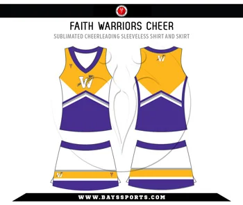 Sublimated Cheerleading Sleeveless Shirt and Skirt Sublimated Cheerleading Sleeveless Shirt and Skirt - Premium Custom Cheerleading | Bays Sports