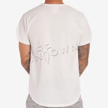 Curved Hem Mesh Tee Curved Hem Mesh Tee (View 2) - Custom Shirts