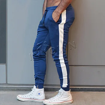 Bay Sports Blue and White Joggers (View 2) - Custom Pants