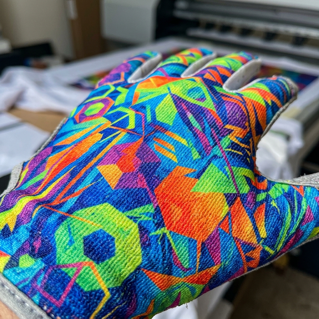 Sublimation Printing on Football Gloves